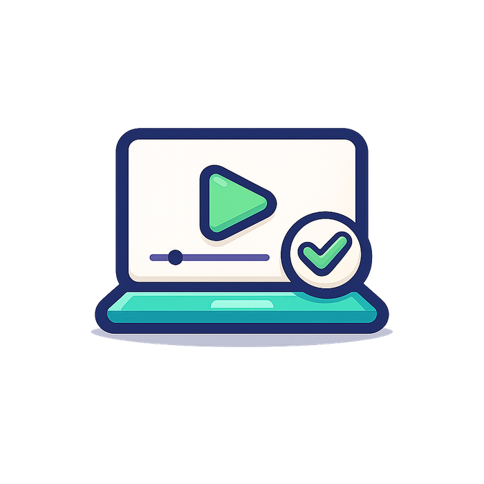 Online learning modules on a laptop